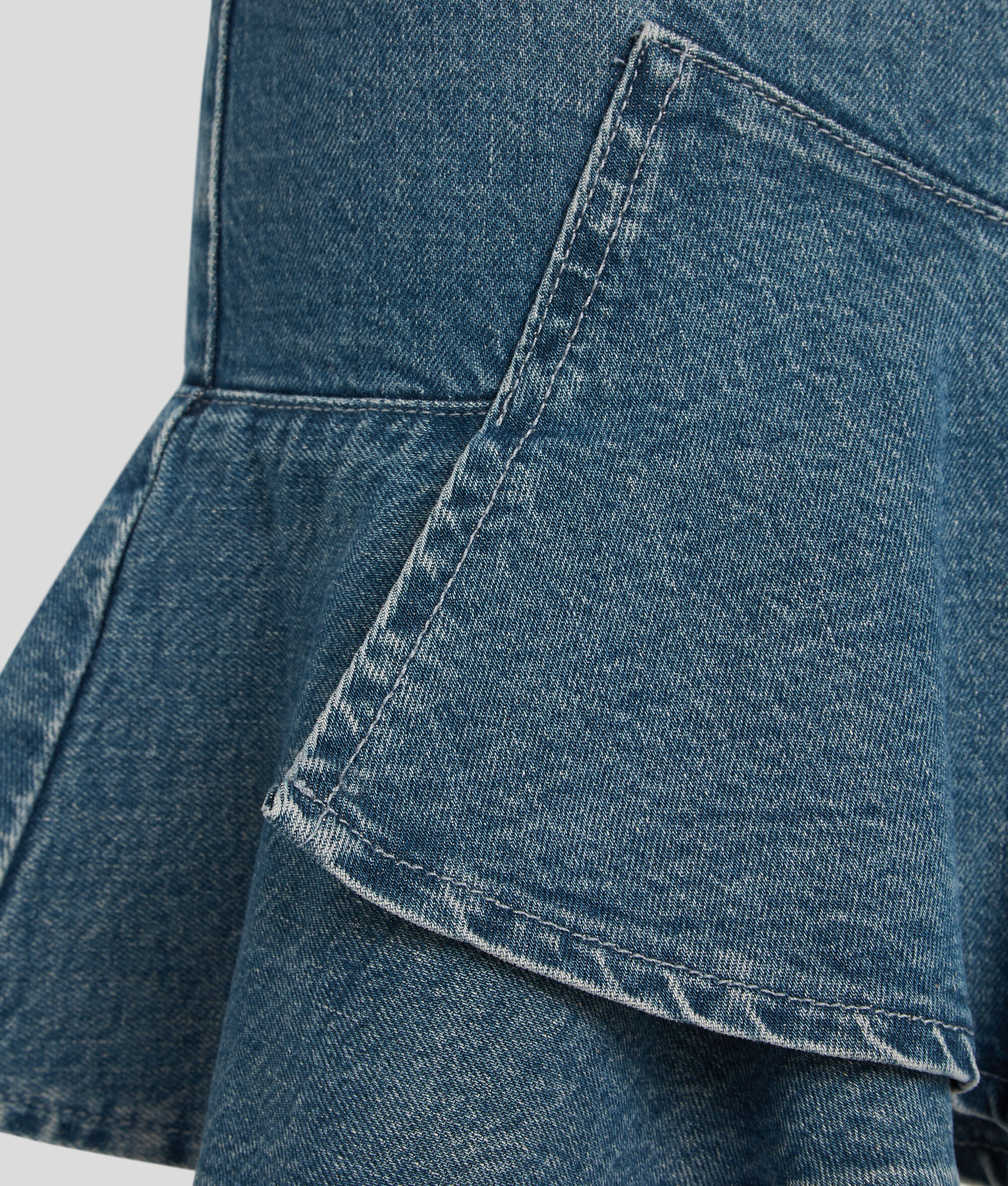 (image for) Elegant KLJ RUFFLED DENIM SKIRT